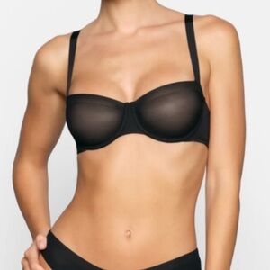 SKIMS Black Sheer Bra